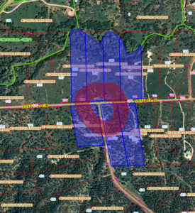 Lincoln county, nm parcel fabric graphic