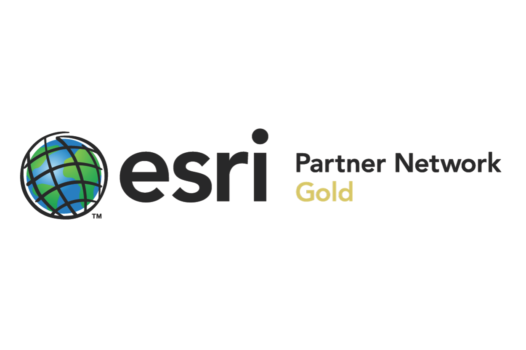Esri Partner Network Gold logo featuring a stylized globe and the words "esri Partner Network Gold" in black and gold text on a white background, representing top-tier esri partners.