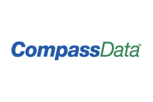 CompassData logo with "Compass" in blue and "Data" in green on a white background, representing Business Partners: CompassData.